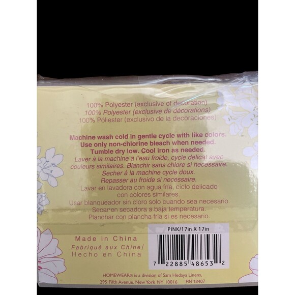 NWT Brianna Cutwork Cloth Napkins Embroidered Floral Cream Pink Spring Set of 4 - Picture 4 of 4